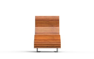 mała architektura, ławka, leżanka, oparcie z drewna, siedzisko z drewna, strefa relaksu, stylizowane