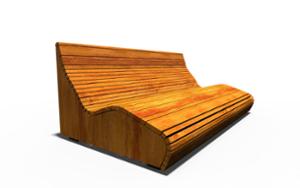 mała architektura, ławka, leżanka, obrotowe, oparcie z drewna, siedzisko z drewna, strefa relaksu, wysokie oparcie, wzór zastrzeżony