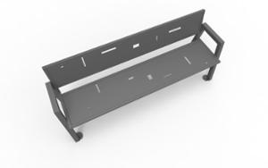 street furniture, seating, steel backrest, armrest, steel seating