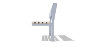 street furniture, seating, steel backrest, wood seating