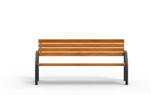 street furniture, seating, wood backrest, armrest, wood seating