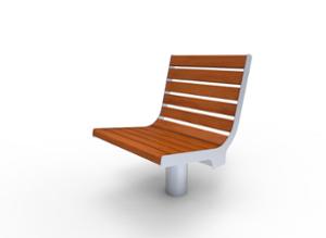 street furniture, chair, for single person, seating, rotatable, wood backrest, wood seating