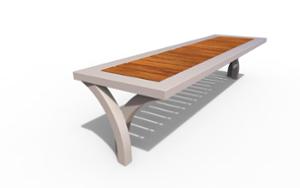 street furniture, bench, wood seating, steel seating