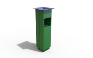 street furniture, litter bin, logo, ashtray, ashtray with small litter bin, safety ashtray, side aperture