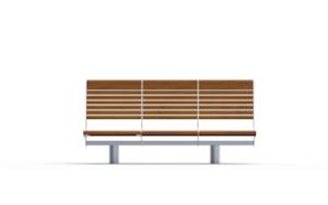street furniture, seating, modular, wood backrest, wood seating