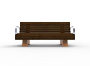 street furniture, concrete, smooth concrete, seating, wood backrest, armrest, wood seating, vintage