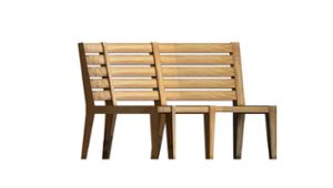street furniture, price per metre, length measured on longer side, wood, seating, logo, wood backrest, curved, wood seating