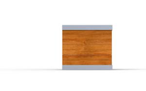 street furniture, planter, wood, rectangular, steel