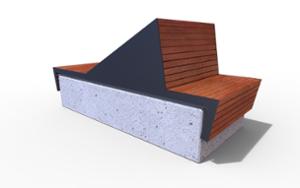 street furniture, concrete, smooth concrete, bench, seating, chaise longue, strefa relaksu