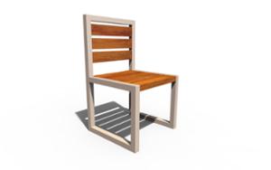 street furniture, seating, chair, for single person, wood backrest, wood seating
