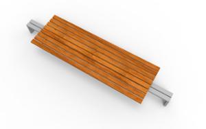 street furniture, bench, double-sided , wood seating