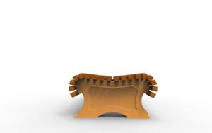 street furniture, bench, concrete, smooth concrete, double-sided , wood seating