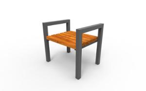 street furniture, for single person, bench, armrest, wood seating