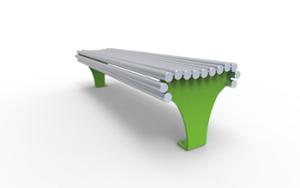 street furniture, bench, steel seating