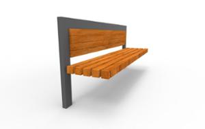 street furniture, seating, wood backrest, wood seating