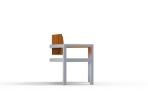street furniture, seating, price per metre, length measured on longer side, wood backrest, curved, wood seating