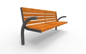 street furniture, seating, wood backrest, armrest, wood seating