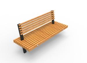 street furniture, seating, wood backrest, wood seating