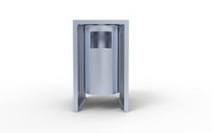 street furniture, litter bin, logo, big ashtray with sand, side aperture