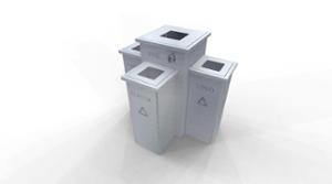 street furniture, litter bin, logo, full segregation