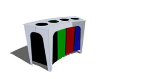 street furniture, litter bin, logo, full segregation