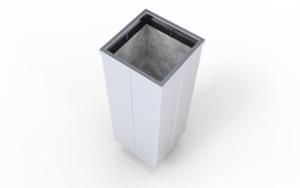 street furniture, litter bin, pole mounted