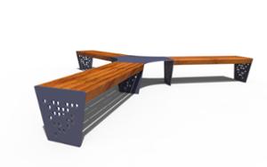 street furniture, bench, modular, wood seating