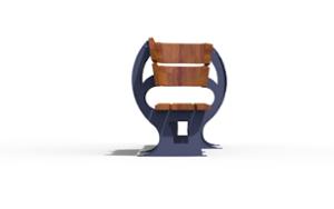 street furniture, seating, logo, wood backrest, wood seating, high backrest