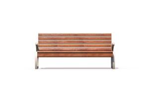 street furniture, seating, wood backrest, armrest, wood seating