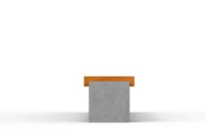 street furniture, concrete, smooth concrete, corten, bench, wall top, wood seating