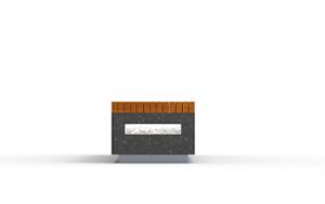 street furniture, bench, concrete, smooth concrete, wood seating