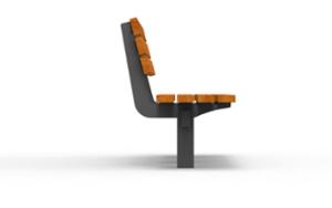 street furniture, seating, wood backrest, wood seating