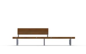 street furniture, double-sided , bench, seating, wood backrest, wood seating