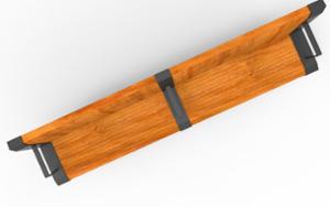 street furniture, seating, industrial, wood backrest, wood seating