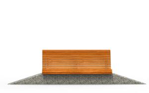 street furniture, concrete, smooth concrete, granite, seating, wood backrest, wood seating