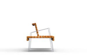 street furniture, bench, seating, modular, wood backrest, armrest, wood seating