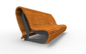 street furniture, seating, wood backrest, wood seating, high backrest
