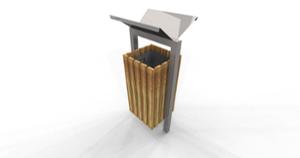 street furniture, canopy roof / lid, litter bin