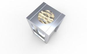 street furniture, litter bin, logo, big ashtray with sand, side aperture