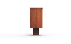 street furniture, litter bin, pole mounted