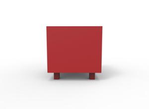 street furniture, planter, mobile (pallet jack compatible), rectangular, steel