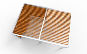 street furniture, other, seating, wood backrest, pergola, wood seating