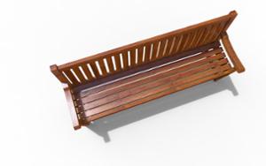 street furniture, seating, logo, wood backrest, armrest, wood seating, vintage