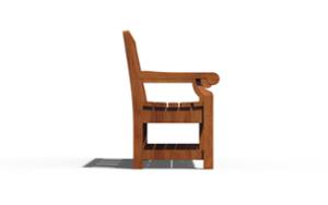 street furniture, seating, wood backrest, wood seating, vintage