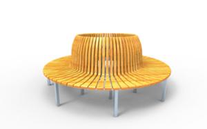 street furniture, seating, curved, scandinavian line, high backrest