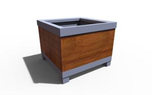 street furniture, planter, wood, for warsaw, mobile (pallet jack compatible), rectangular