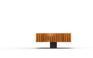 street furniture, double-sided , for single person, bench, wood seating