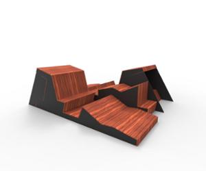 street furniture, double-sided , bench, seating, chaise longue, wood backrest, wood seating, strefa relaksu, multipurpose