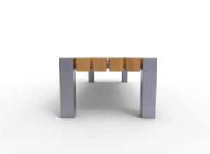 street furniture, bench, double-sided , wood seating