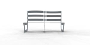 street furniture, price per metre, length measured on longer side, seating, logo, steel backrest, curved, steel seating